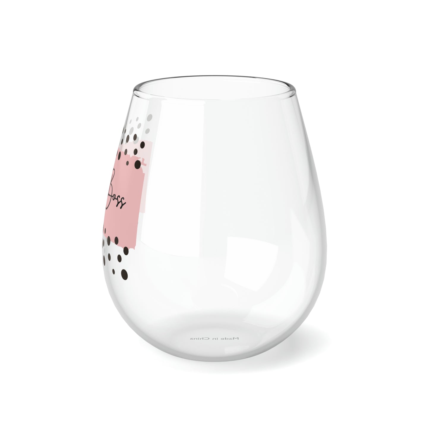 GIRL BOSS Stemless Wine Glass, 11.75oz