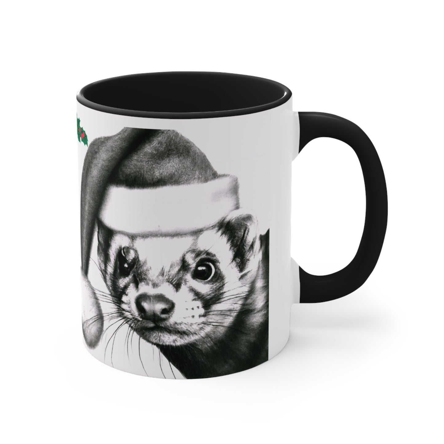 Christmas Santa Ferret Cute Adorable Coffee Mug Merry Christmas, 11oz