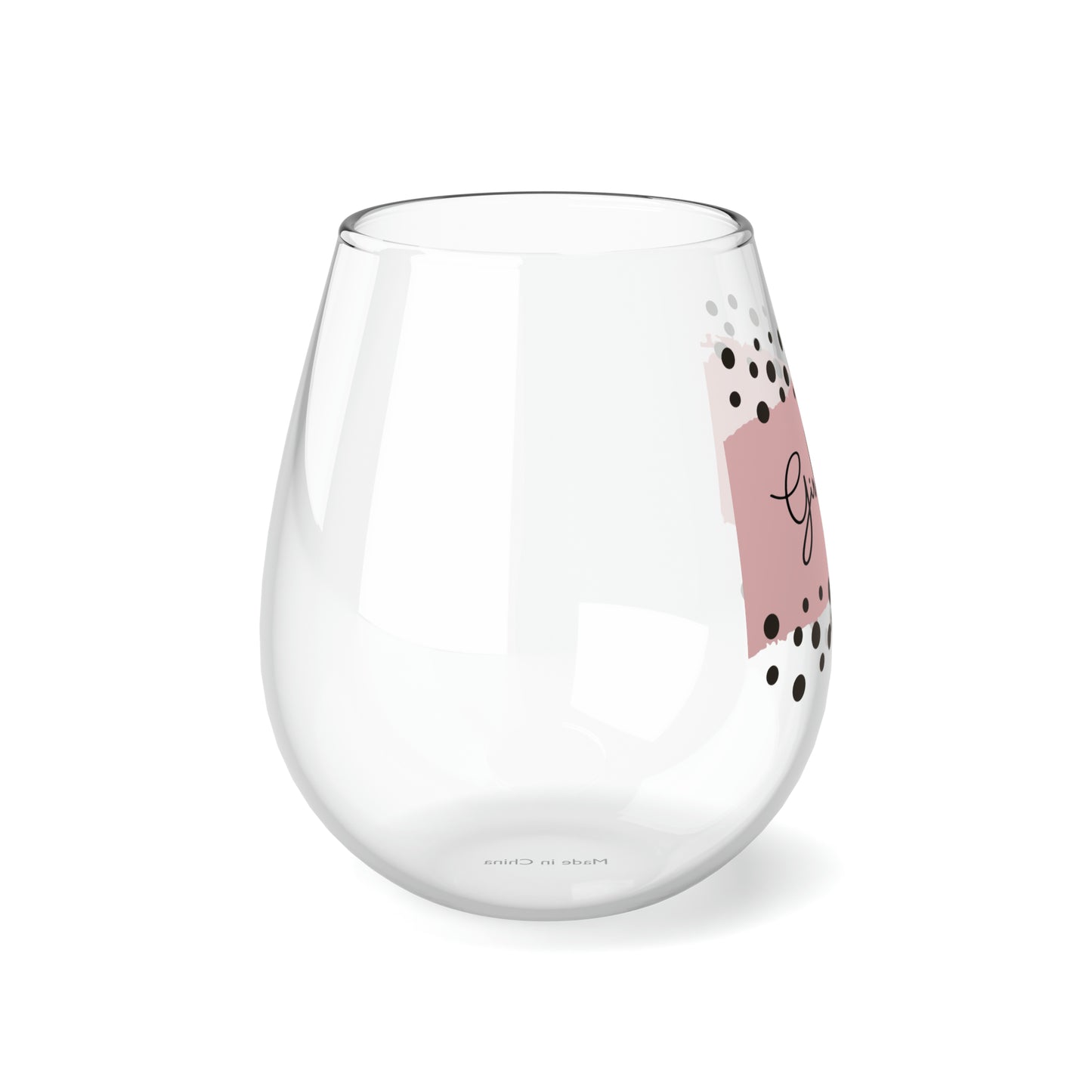 GIRL BOSS Stemless Wine Glass, 11.75oz