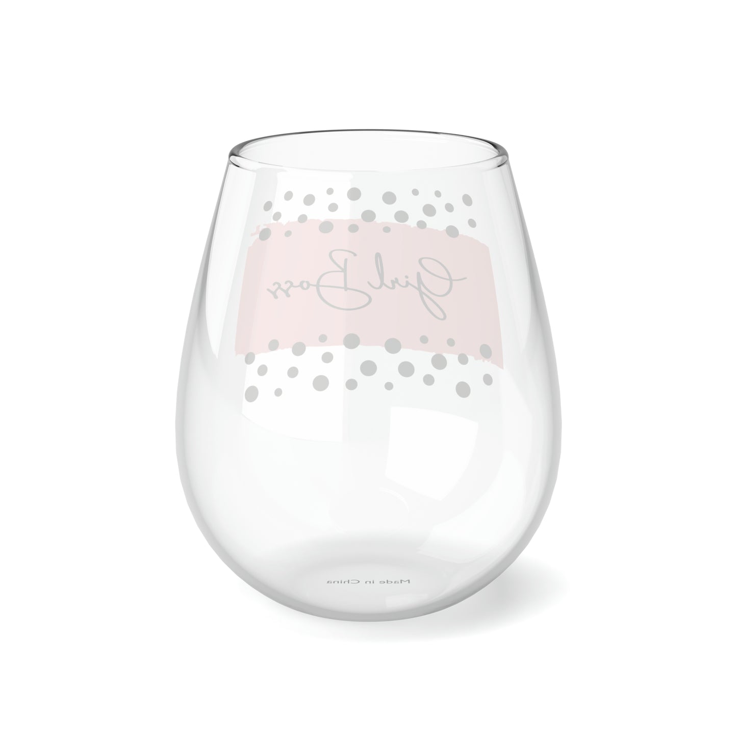 GIRL BOSS Stemless Wine Glass, 11.75oz