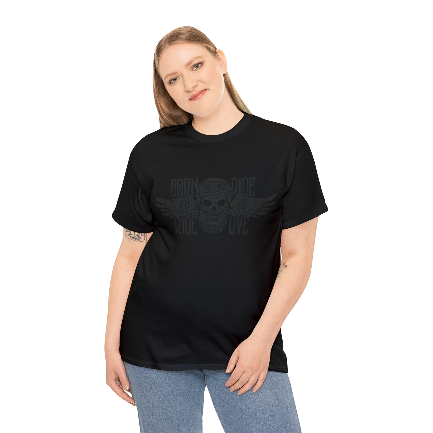 Born To Ride, Ride To Live Heavy Cotton Tee