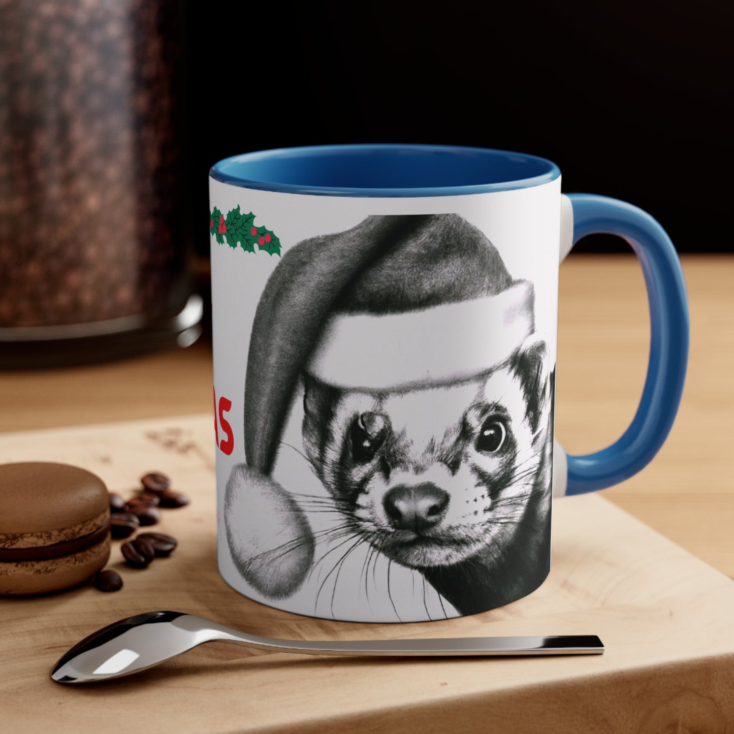 Christmas Santa Ferret Cute Adorable Coffee Mug Merry Christmas, 11oz