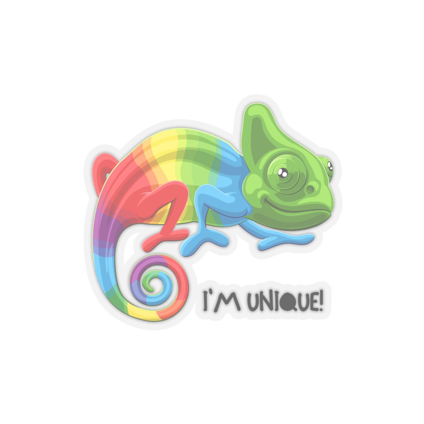 IM UNIQUE COLORFUL CHAMELEON Kiss-Cut Stickers