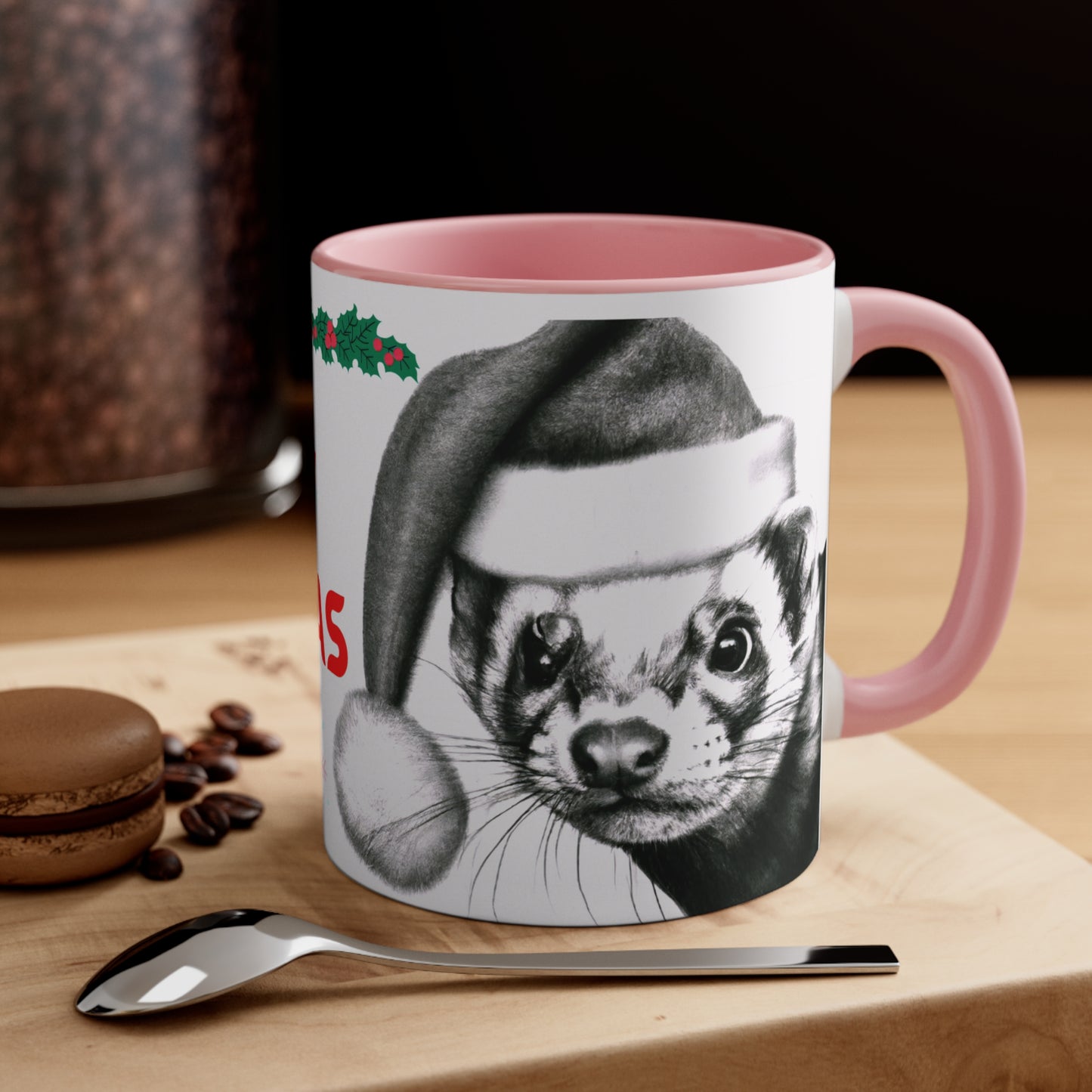 Christmas Santa Ferret Cute Adorable Coffee Mug Merry Christmas, 11oz