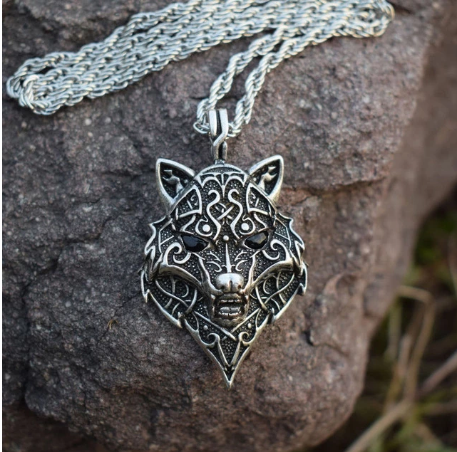 Toke Wolf Viking Norse Pagan Pendant with Chain Necklace