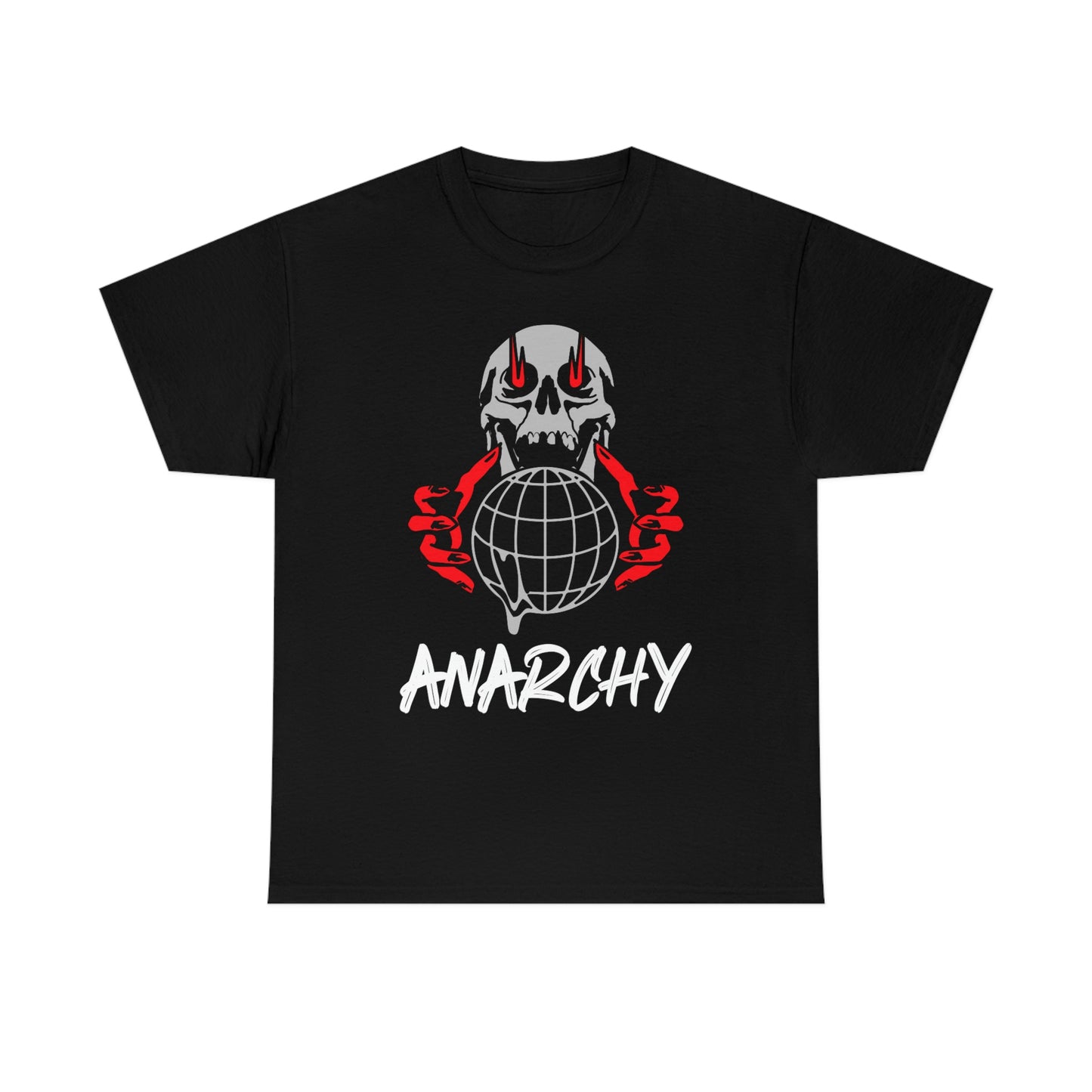 Anarchy World Government Skull Unisex Heavy Cotton Tee