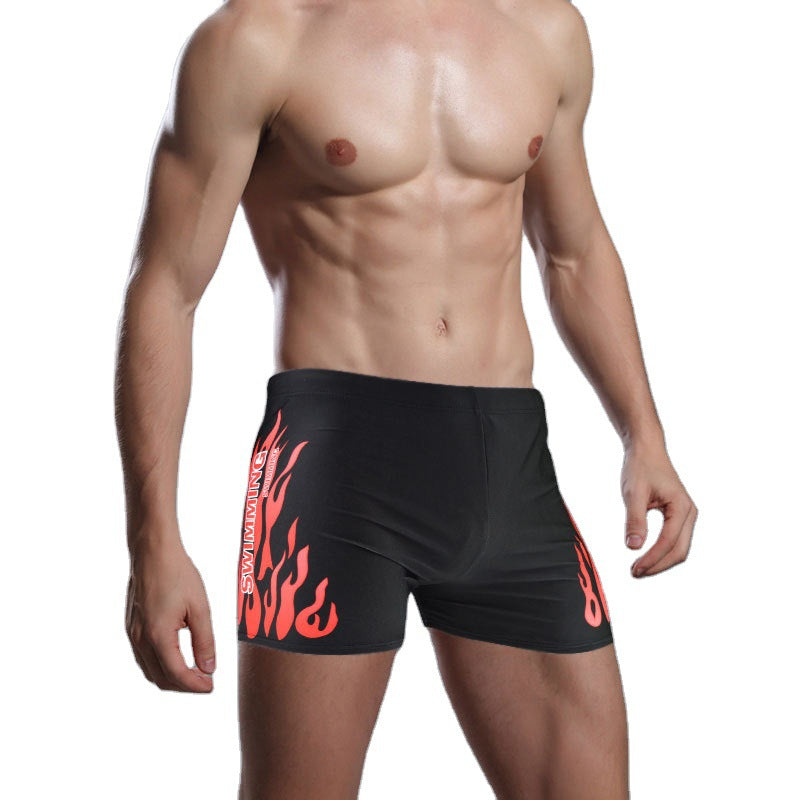 Swimming Trunks Swimwear Men's Flame