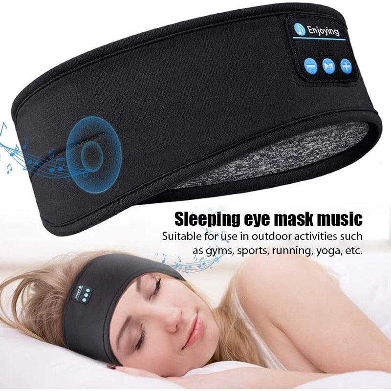 Black Bluetooth Headphones Headband