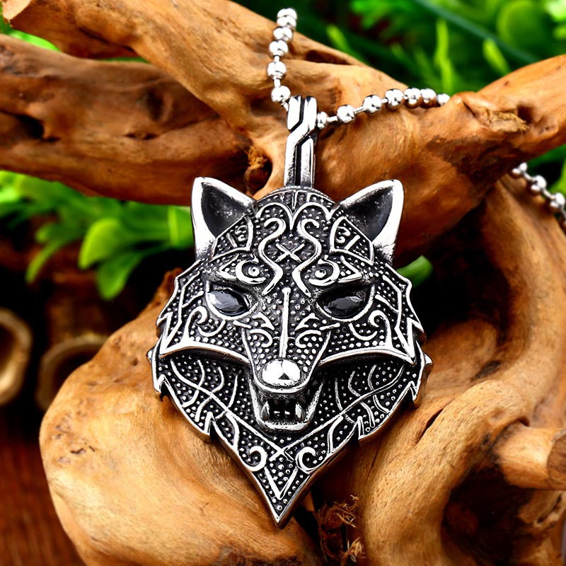 Toke Wolf Viking Norse Pagan Pendant with Chain Necklace