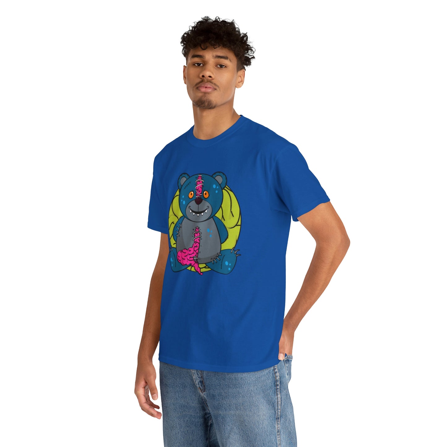 Zombie Brain Teddy Bear Unisex Heavy Cotton Tee