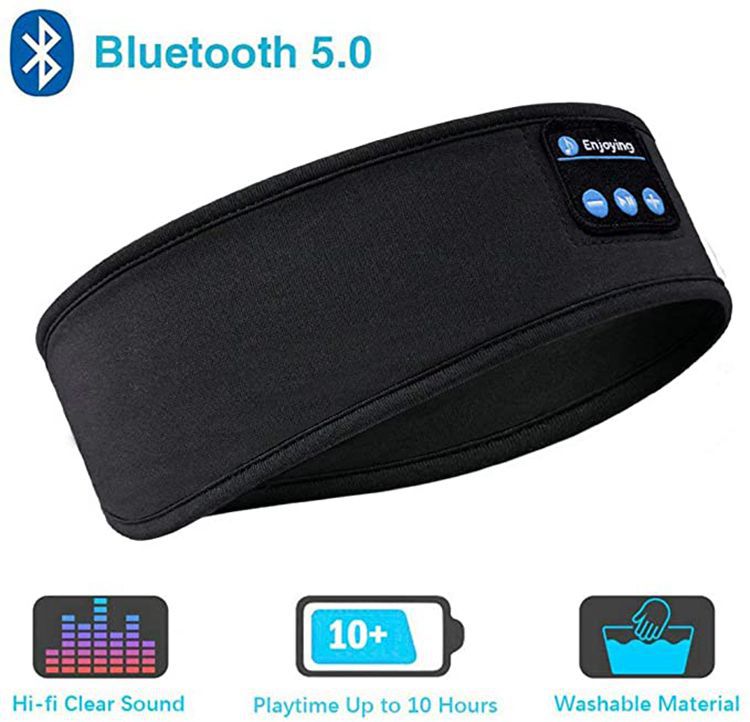 Black Bluetooth Headphones Headband