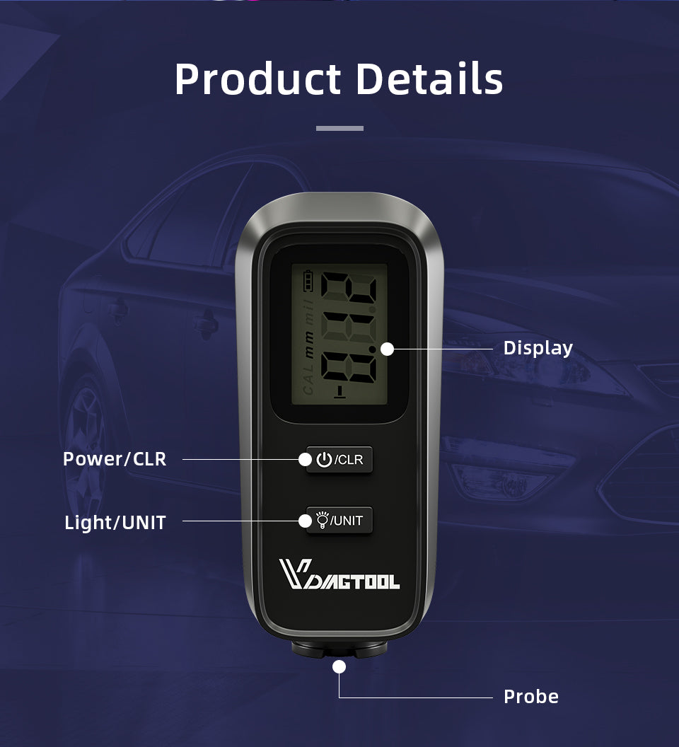 Automotive Care Professional Paint Coating Thickness Gauge