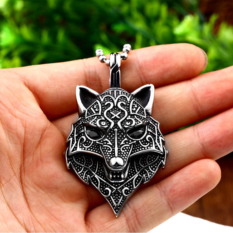 Toke Wolf Viking Norse Pagan Pendant with Chain Necklace