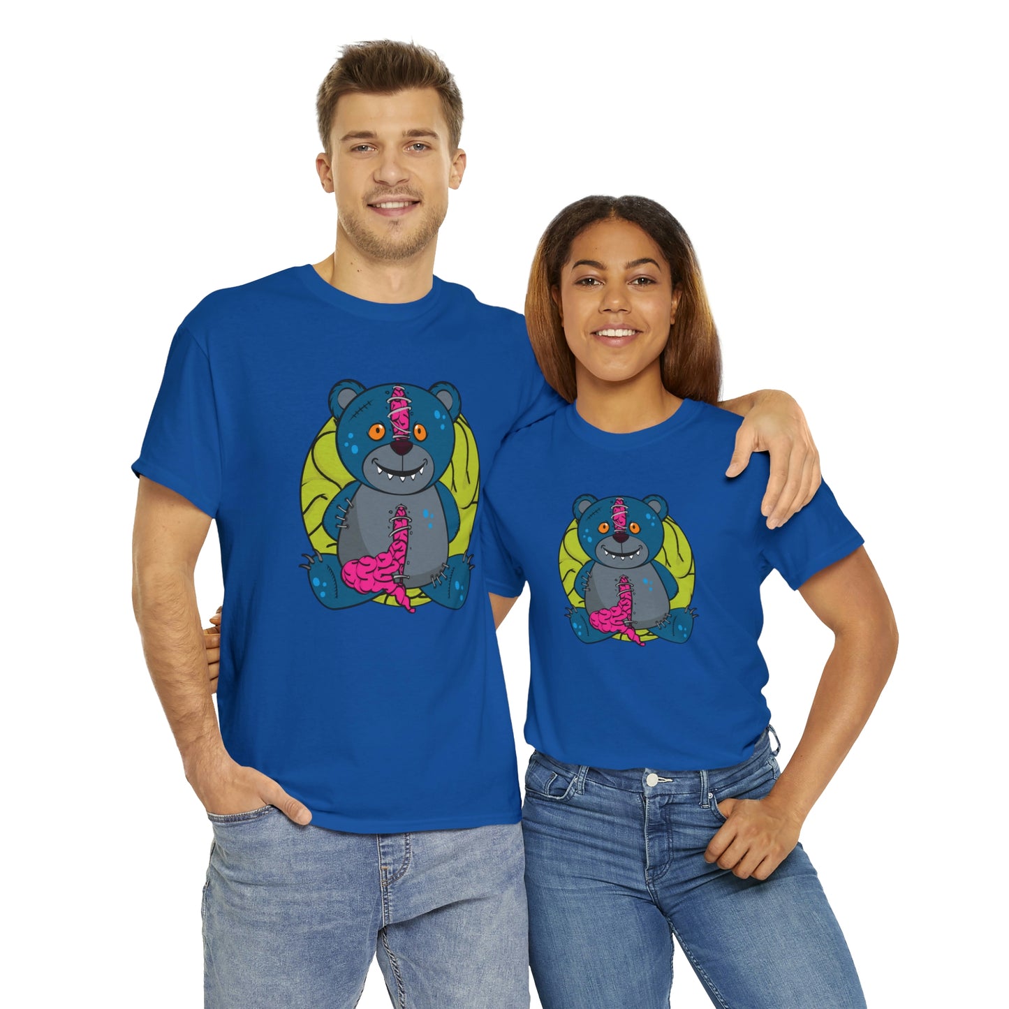 Zombie Brain Teddy Bear Unisex Heavy Cotton Tee