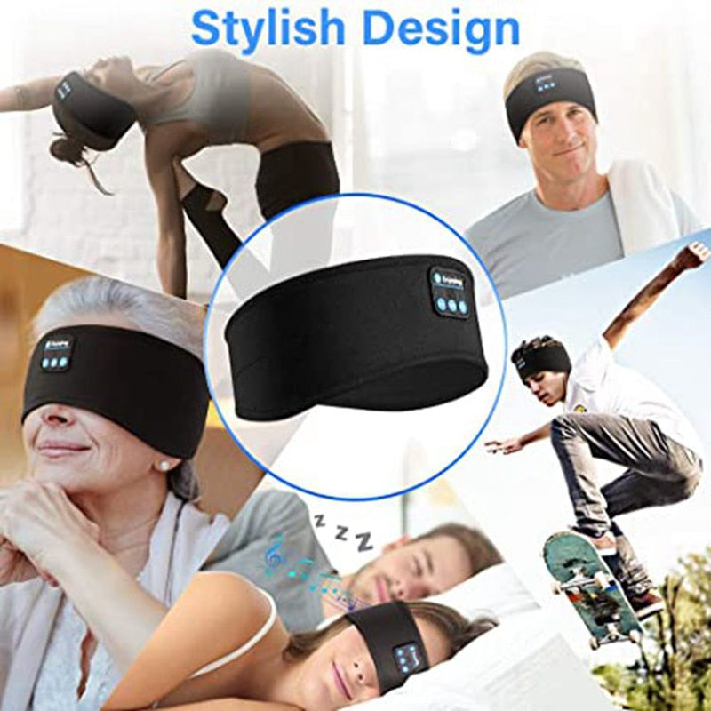 Black Bluetooth Headphones Headband