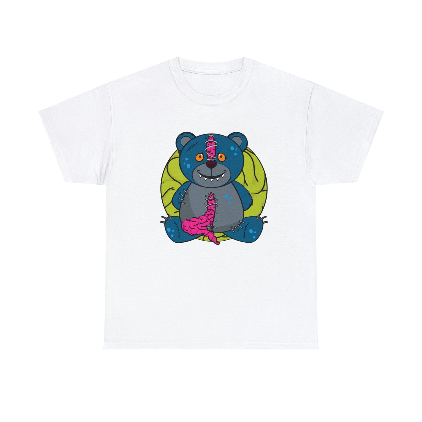 Zombie Brain Teddy Bear Unisex Heavy Cotton Tee