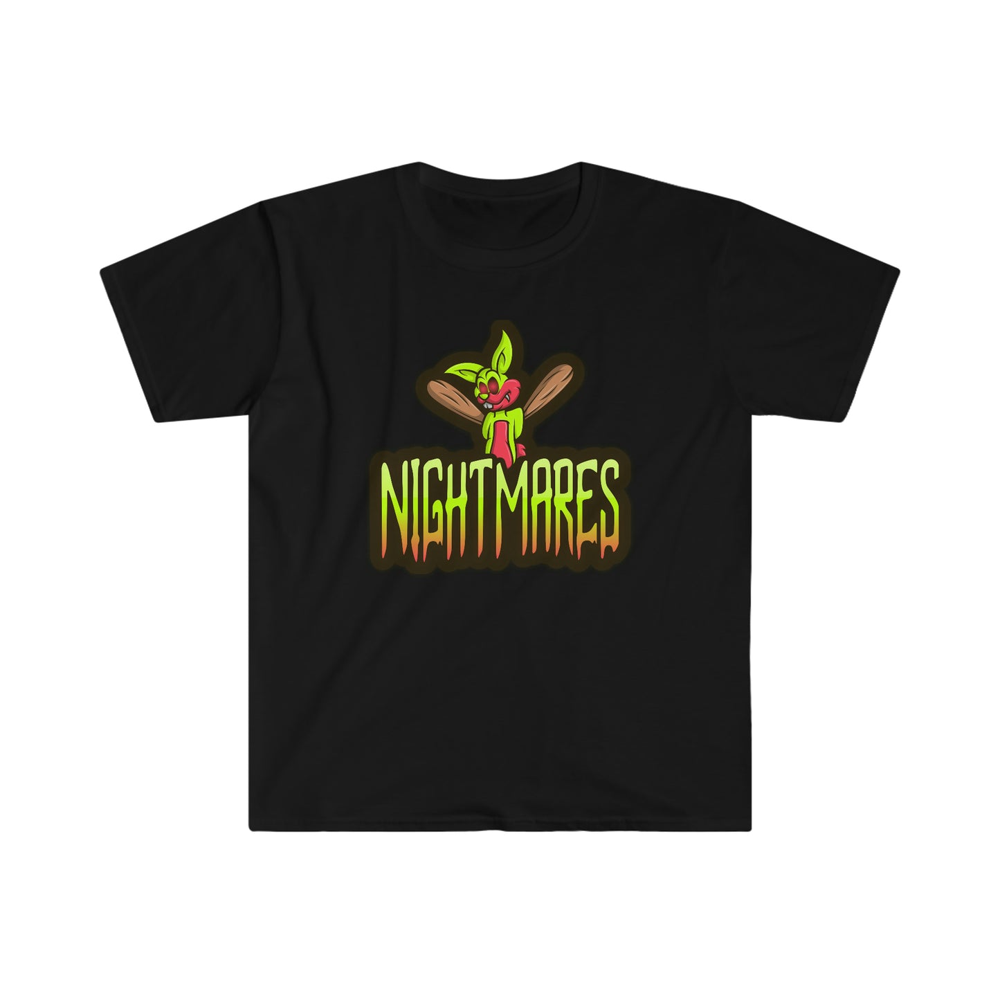 NIGHTMARES EVIL RABBIT BUNNY BALLBAT Unisex Softstyle T-Shirt