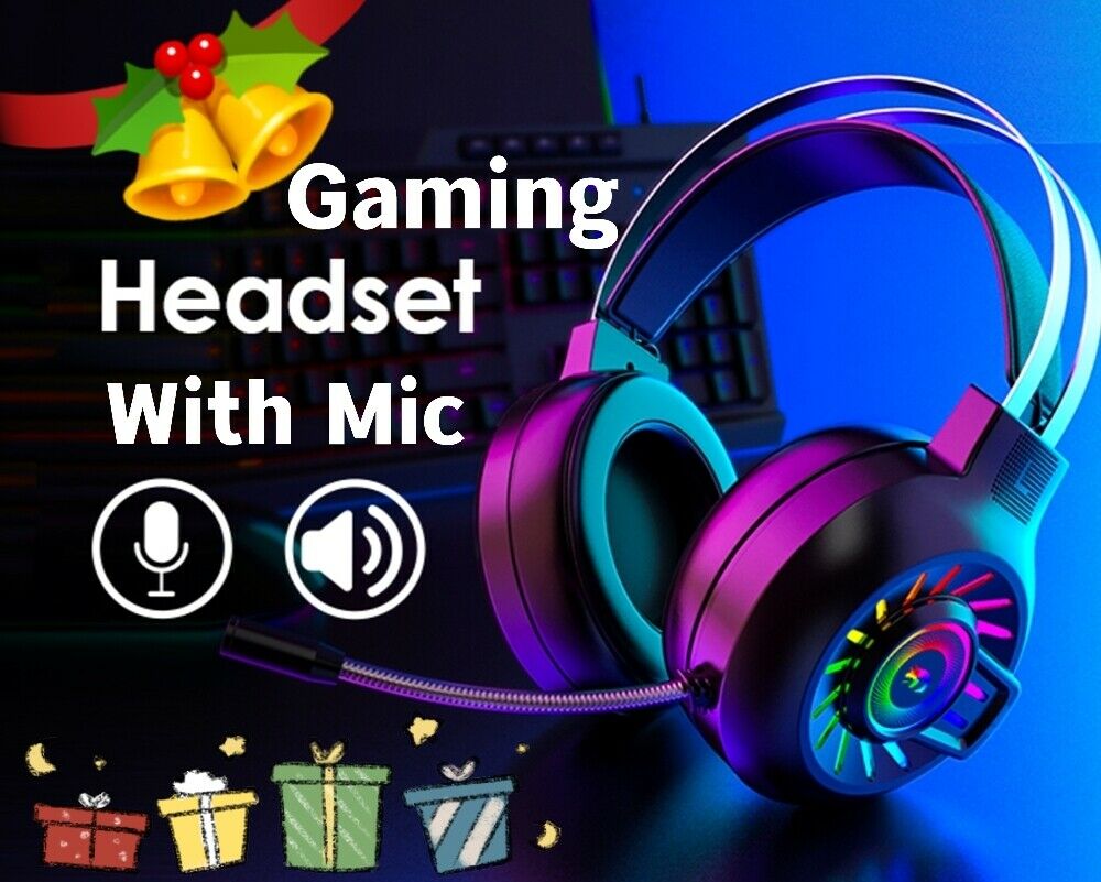 3.5mm Gaming Headset With Mic Headphone For PC Nintendo PS4 Xbox One