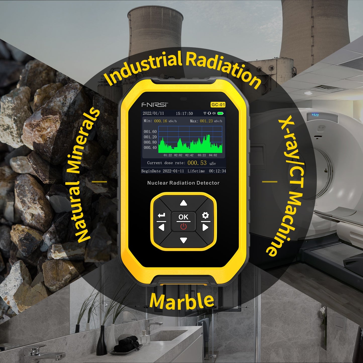 Geiger counter Nuclear Radiation Detector Personal Dosimeter