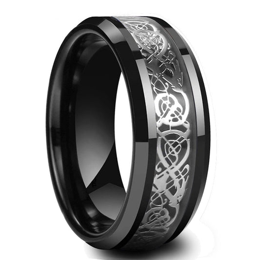 Black Embossed Celtic Ring