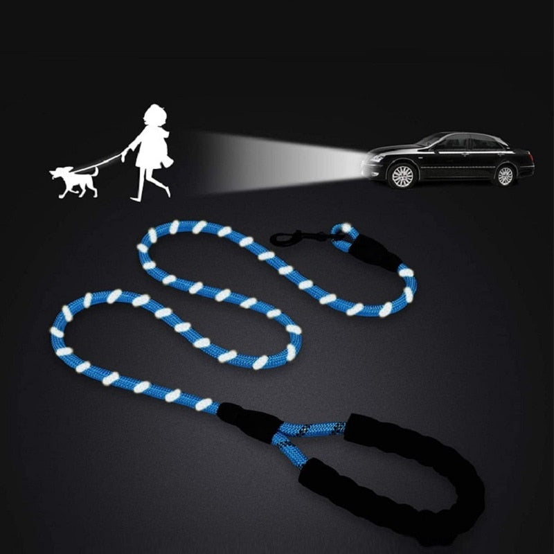 5ft/6.5ft/10ft Mid Size Dog Leash Pet 50-100lbs Luminating Night