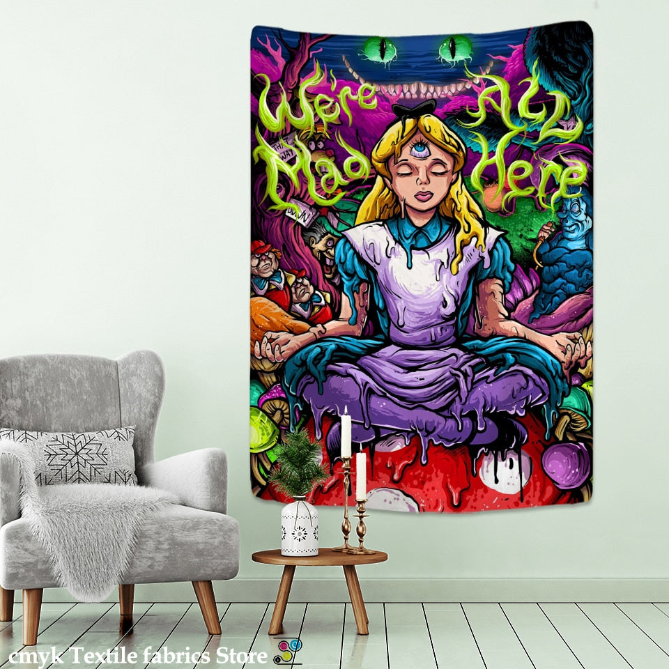 Anime Girl Tapestry Wall Hanging