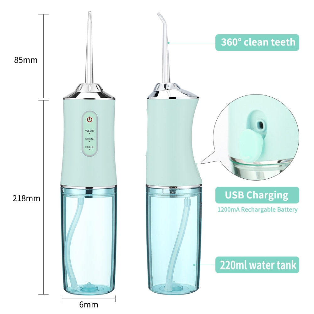 Powerful Dental Water Jet Pick Flosser Mouth Washing Machine Portable