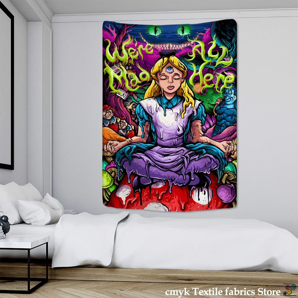 Anime Girl Tapestry Wall Hanging