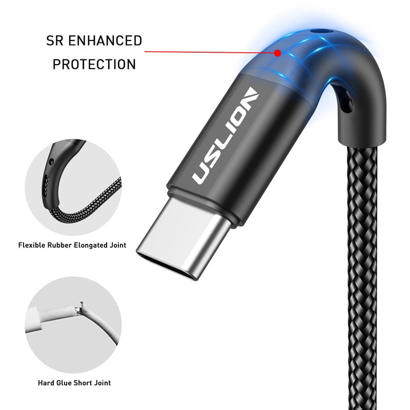 3A 3FT USB A to Micro USB Cable