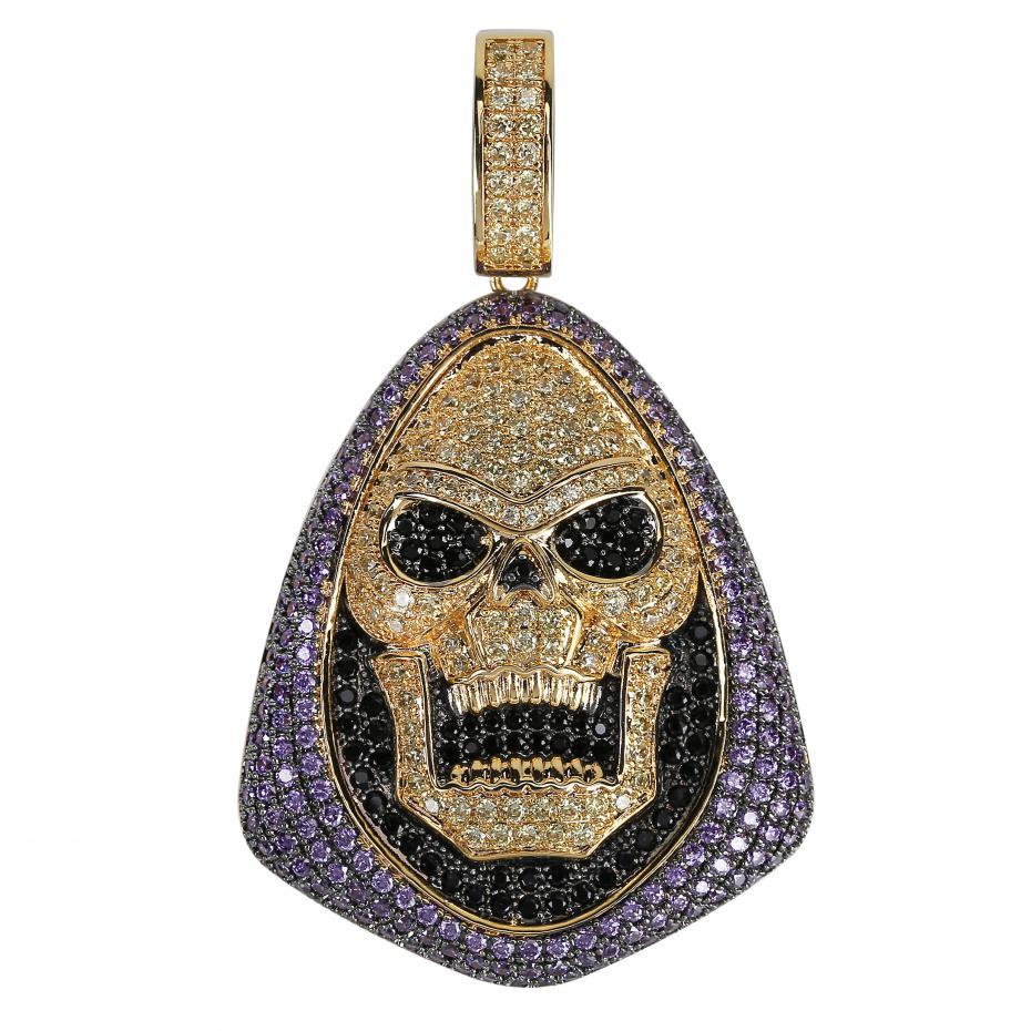 Iced Out Skeletor Pendant Jewelry with Chain