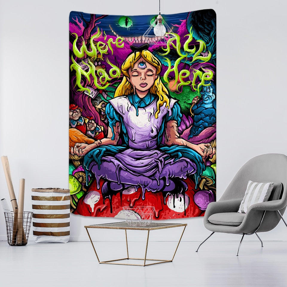 Anime Girl Tapestry Wall Hanging