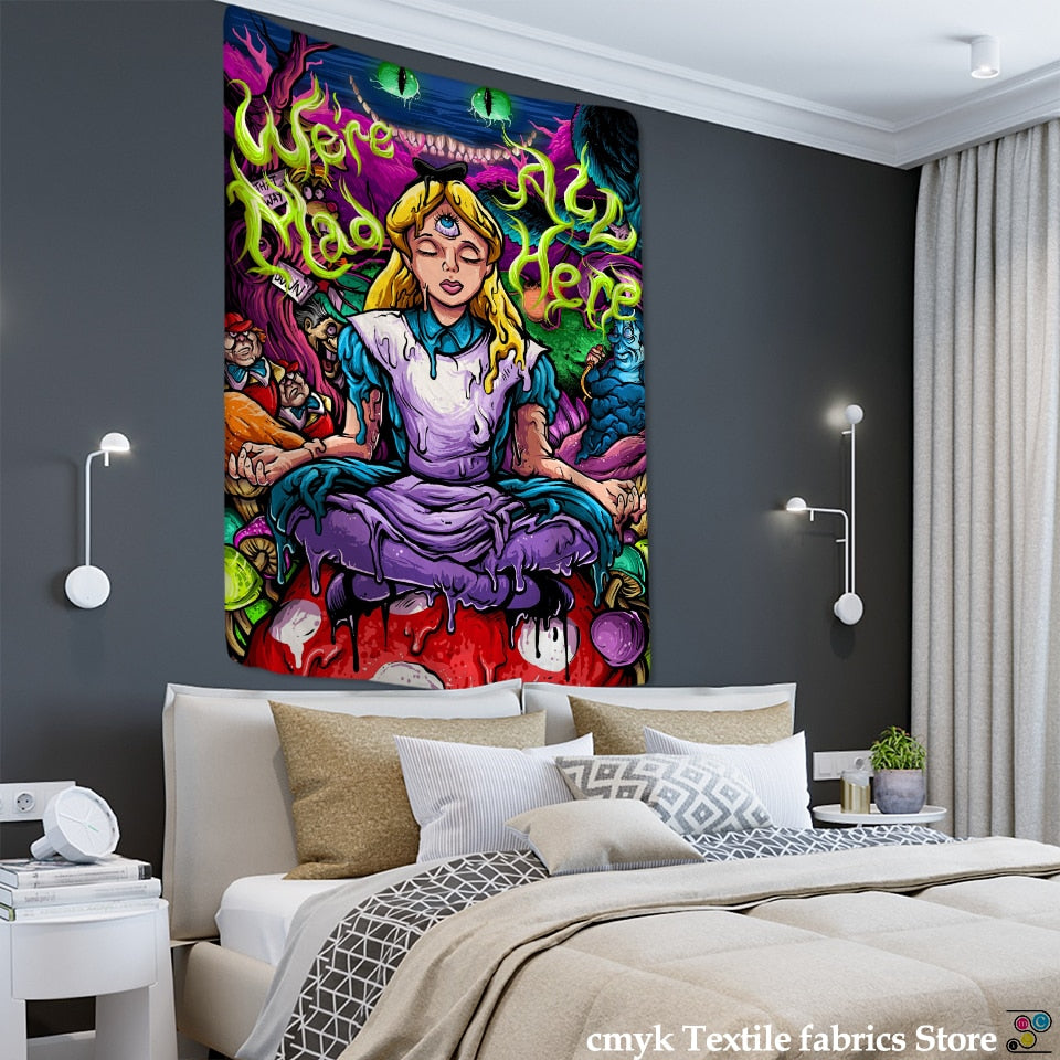 Anime Girl Tapestry Wall Hanging