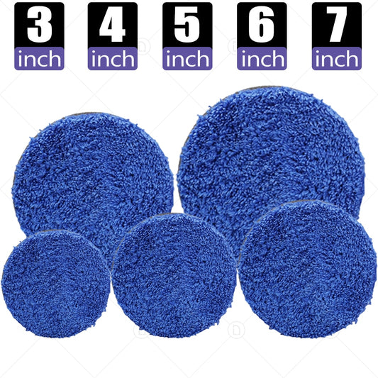 3/4/5/6/7 Inch Wax Buffer Pads Microfiber Polishing Pad