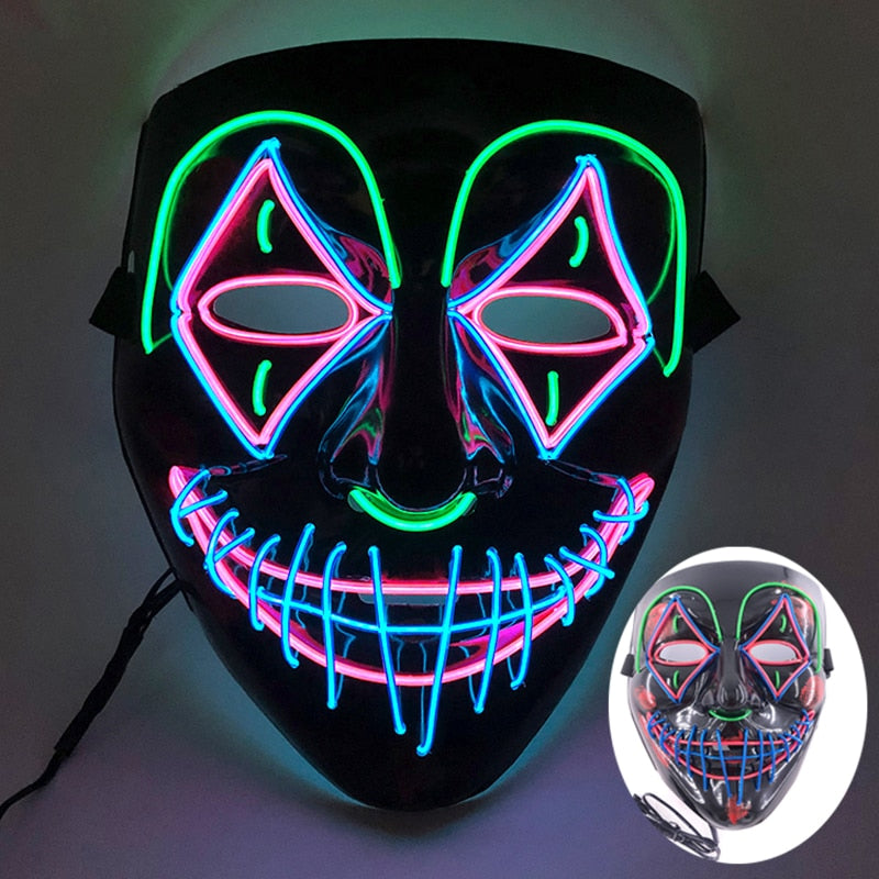 Halloween Neon Led Purge Mask Luminous