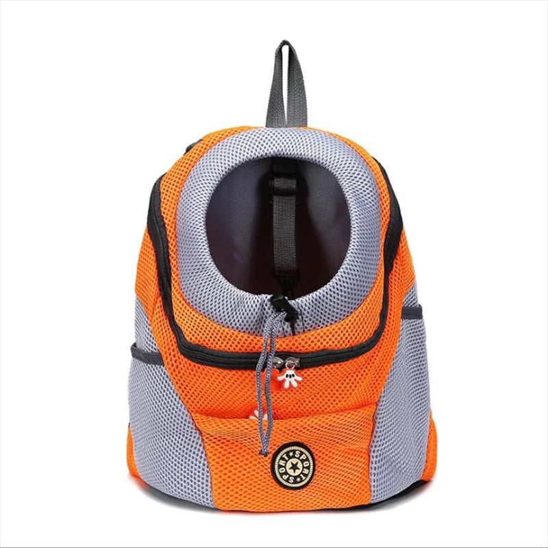 New Double Shoulder Portable Travel Backpack Outdoor Pet Dog Carrier Bag Pet Dog Front Bag Mesh Backpack