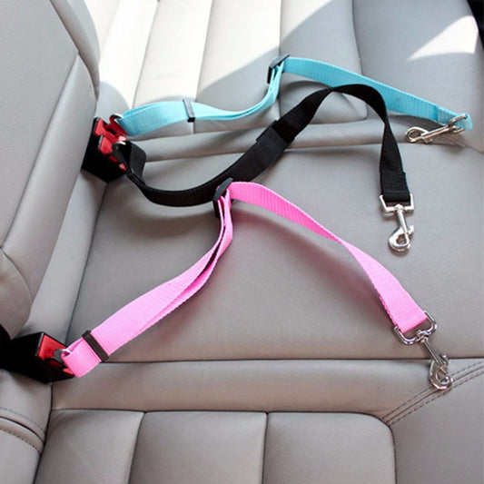 Adjustable Pet Cat Dog Car Seat  Belt Harness Lead Clip