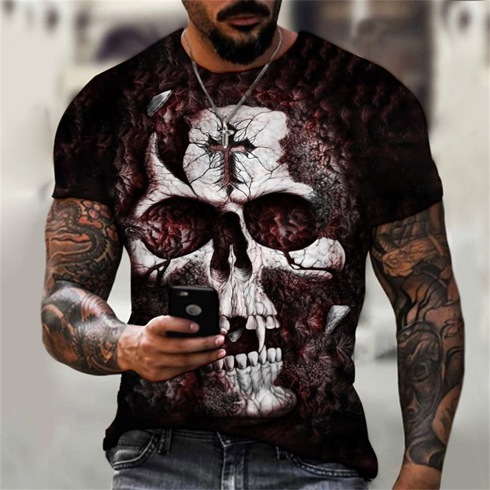 Vampire Skull Cross Shatter Vlad Tee T Shirt