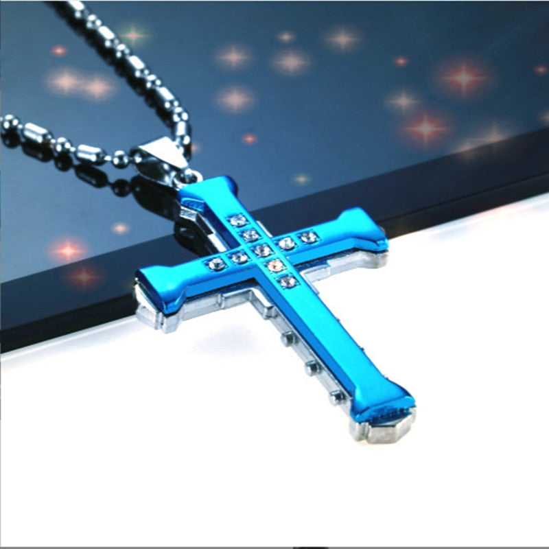 Fashionable Jesus Cross Necklace Pendant Hip Hop Jewelry