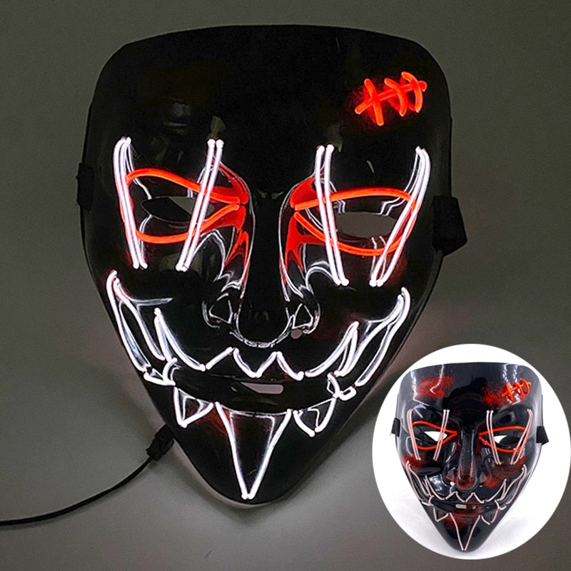 Halloween Neon Led Purge Mask Luminous