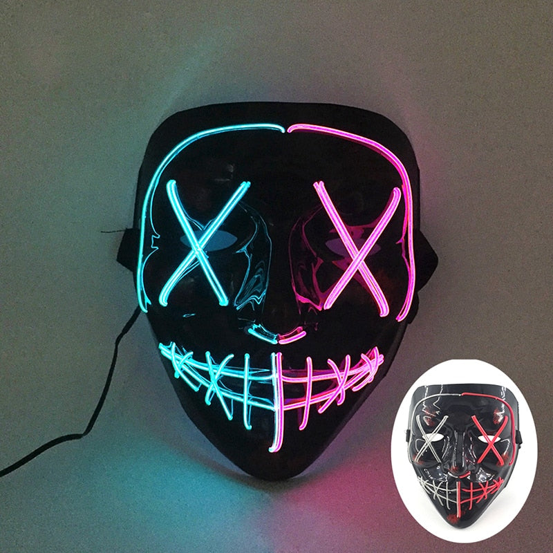 Halloween Neon Led Purge Mask Luminous