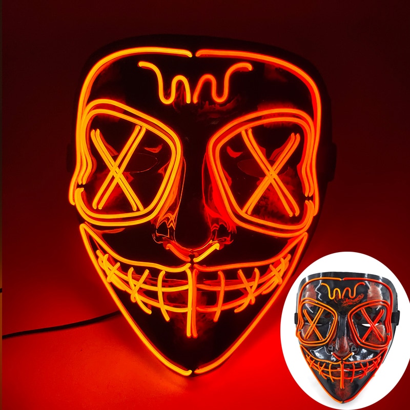 Halloween Neon Led Purge Mask Luminous