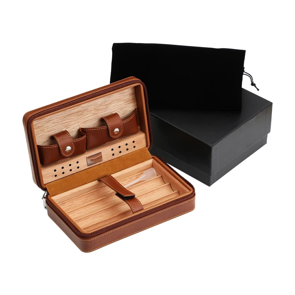 Portable Humidor Cigar Box Travel Cigar Case