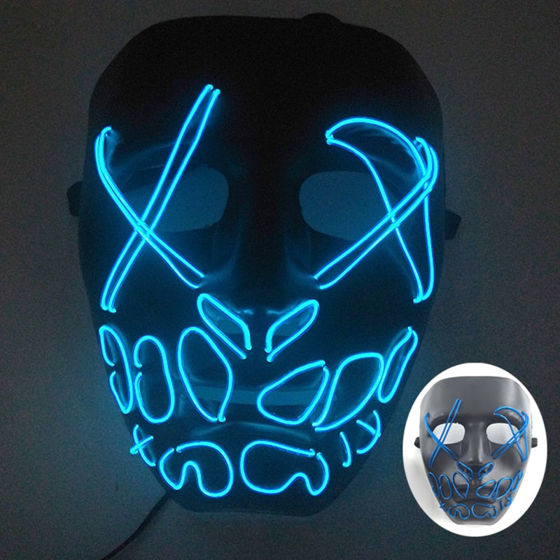 Halloween Neon Led Purge Mask Luminous