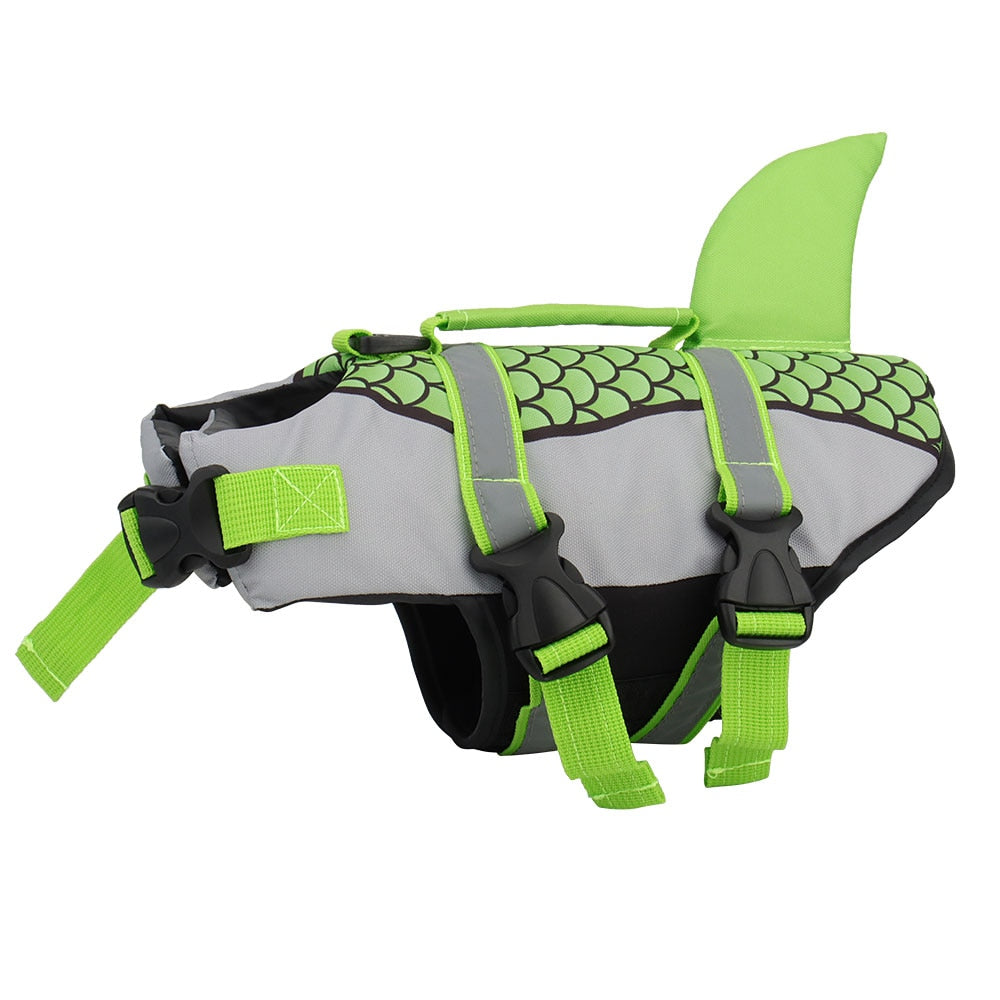 Pet Dog Life Jacket Vest Harness Shark