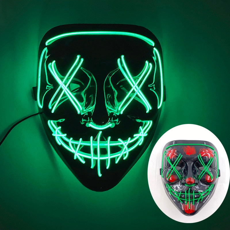 Halloween Neon Led Purge Mask Luminous