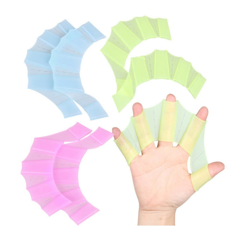 swimming hand finger fin learning swimming pool accessory