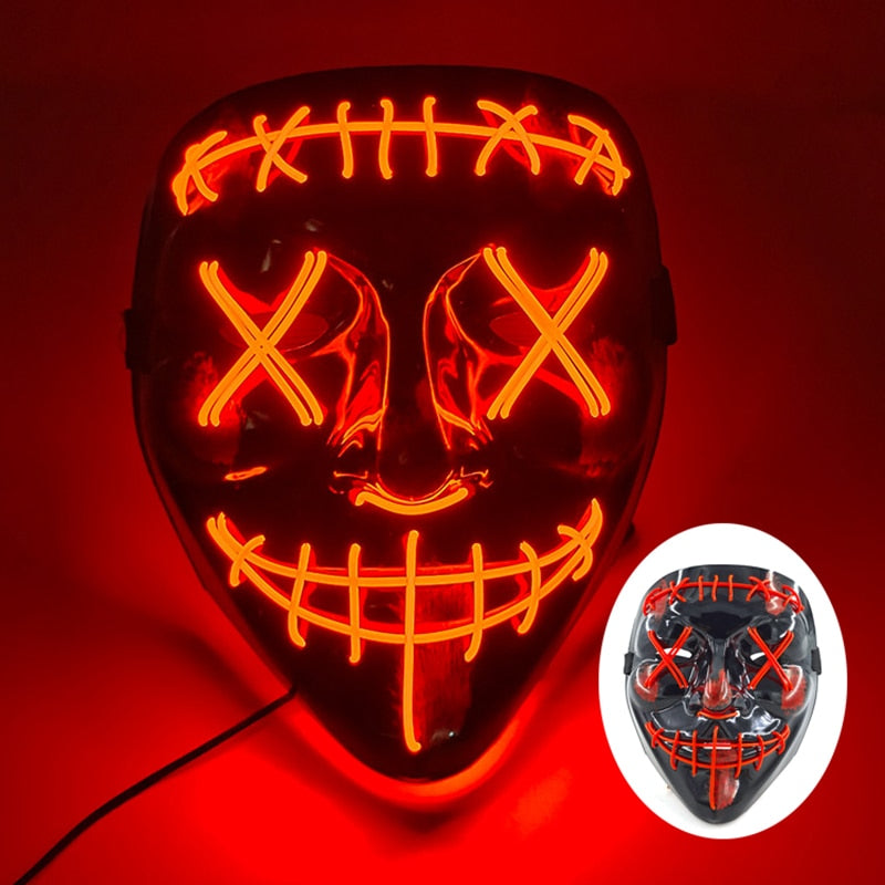 Halloween Neon Led Purge Mask Luminous