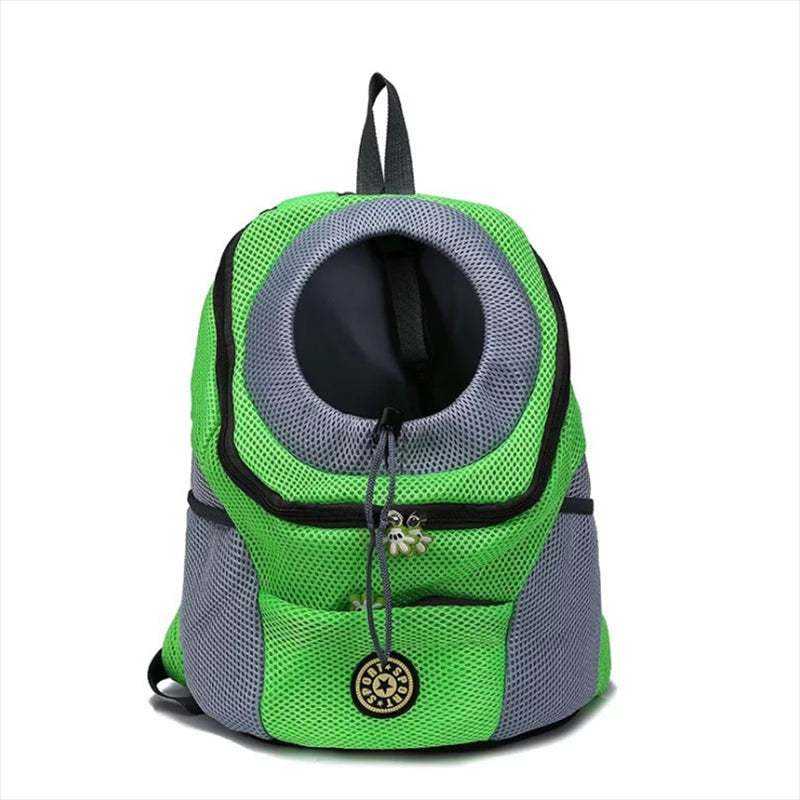 New Double Shoulder Portable Travel Backpack Outdoor Pet Dog Carrier Bag Pet Dog Front Bag Mesh Backpack