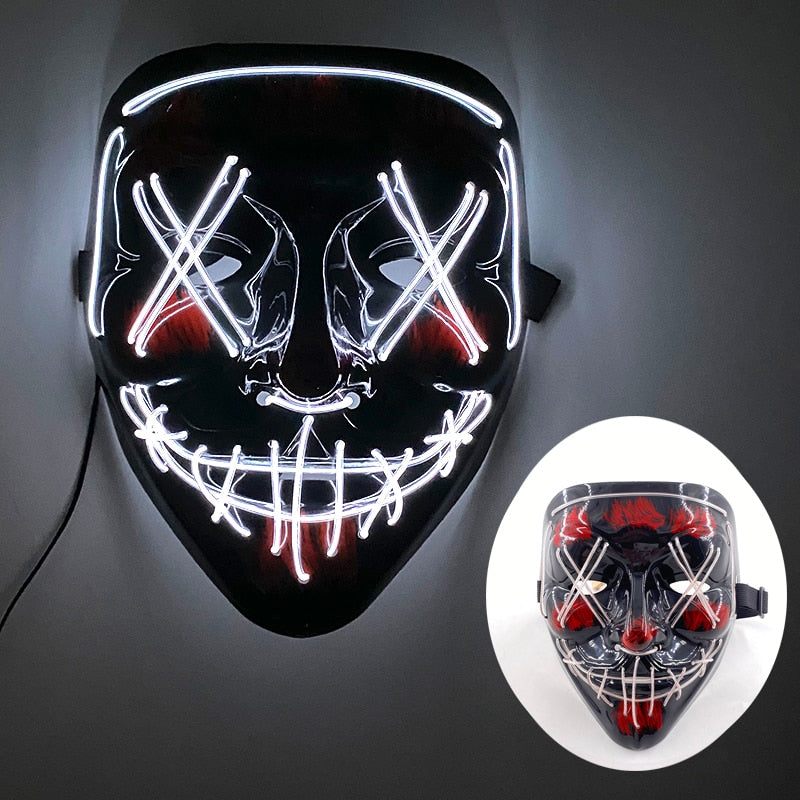 Halloween Neon Led Purge Mask Luminous