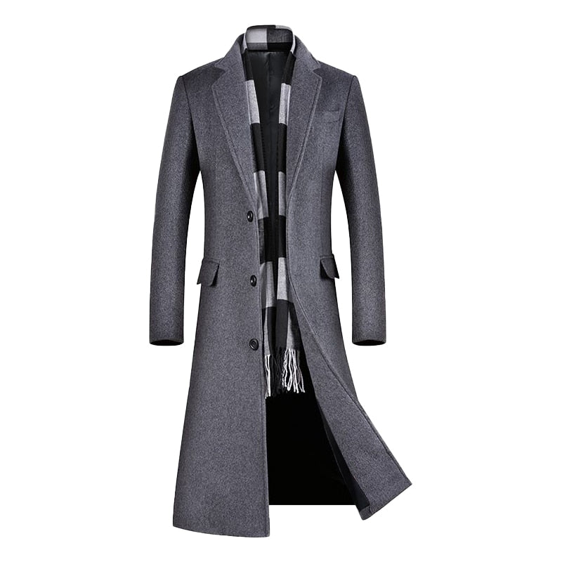 A Long Jacket Below The Knee Overcoat